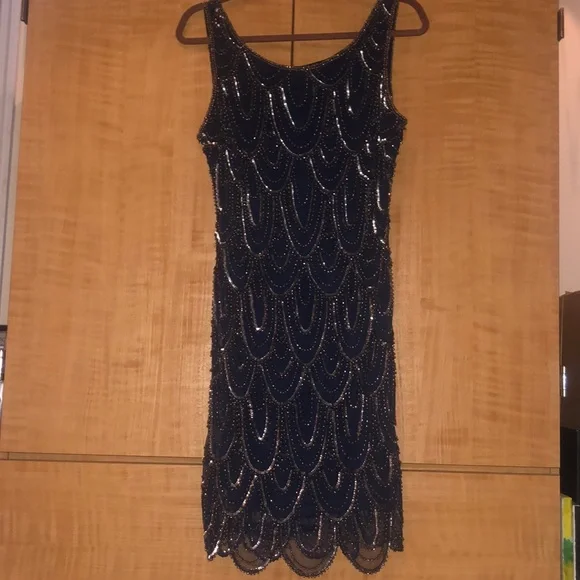pisarro nights cocktail dress Beaded Sleeveless Cocktail Dress
